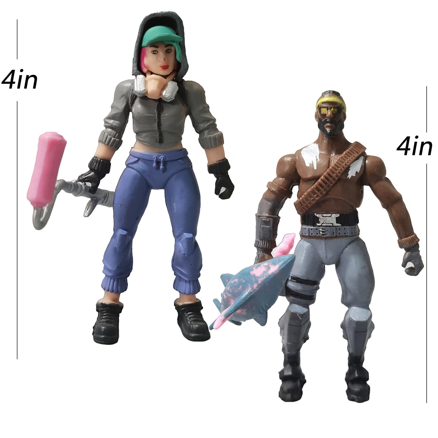 Cake toppers featuring Myatou figures for a playful party decoration