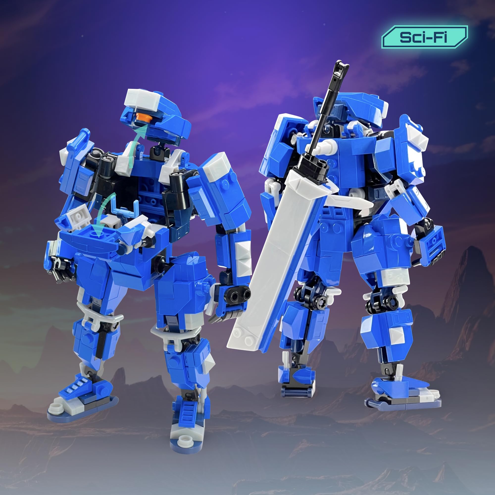 MyBuild Keiji 5027 articulated mech posing with flexible joints for lifelike stances