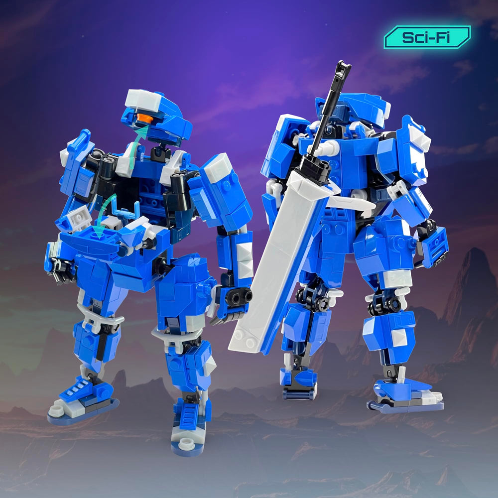 MyBuild Keiji 5027 articulated mech posing with flexible joints for lifelike stances