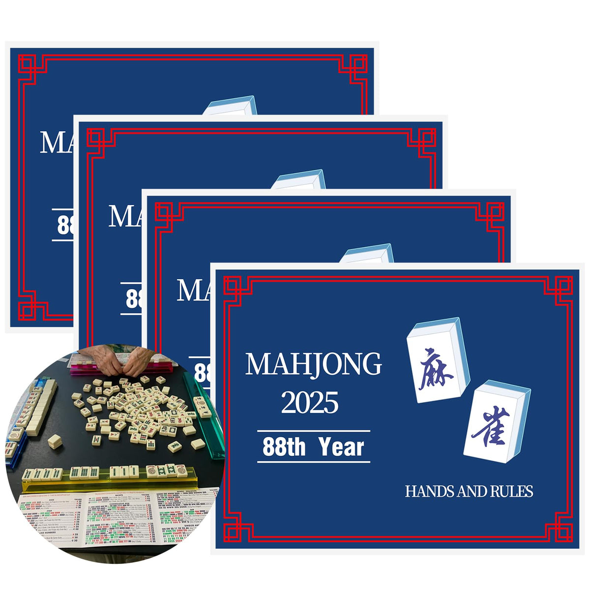MyCasily Mahjong Cards 2025 folded size for portable, on the go play.