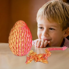 Mydhall dragon egg with curled dragon inside for a mysterious display