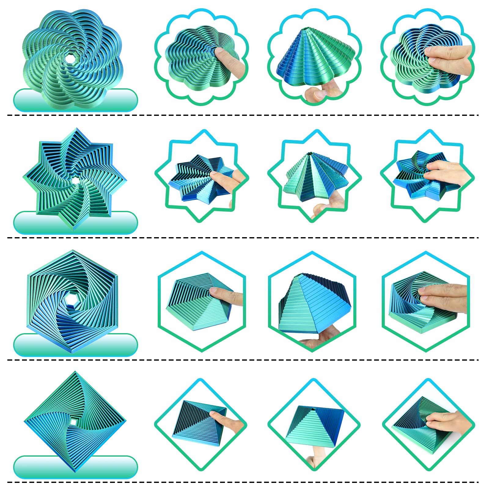 Mydhall fractal fidget desk-decor adds color while supporting concentration.