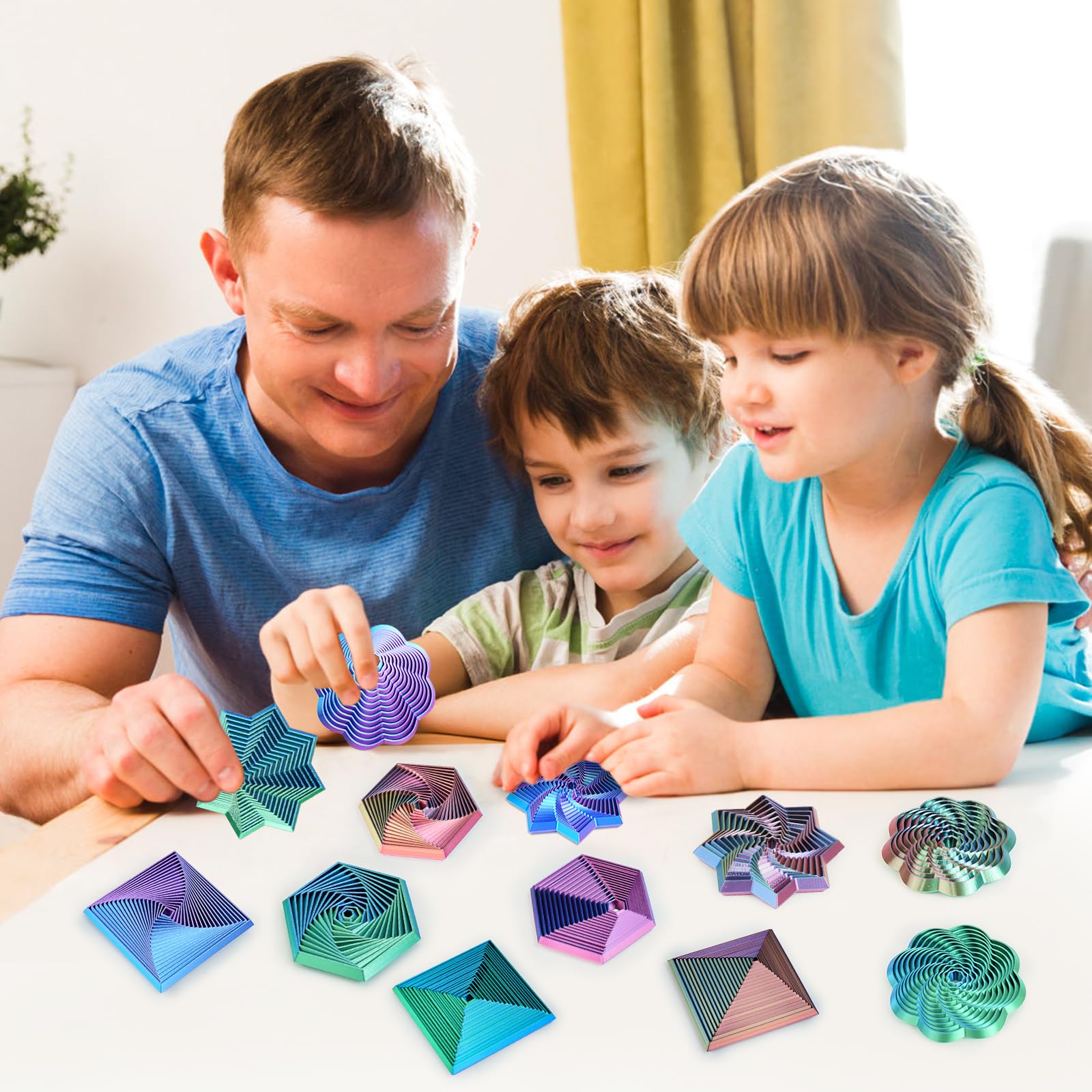 Mydhall Fractal Fidget Flower Spiral close-up supports tactile exploration