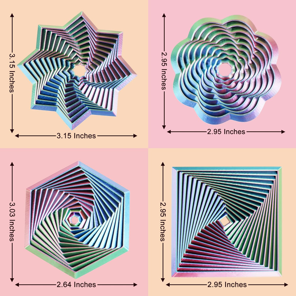 Mydhall Fractal Fidget Set pack showcases four colorful shapes