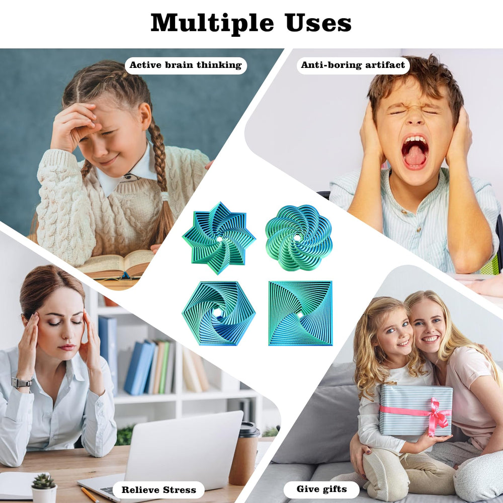 Mydhall fractal fidget square geometric pattern provides subtle anxiety relief.