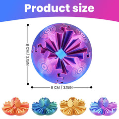 Mydhall Gear Ball compact size fits in a palm for on-the-go fidgeting.