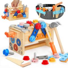 Myfolrena Kids Tool Set with Belt, open case for easy cleanup after play.
