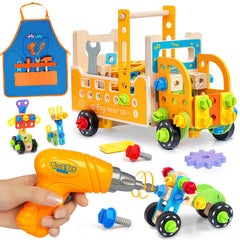 Myfolrena kids tool set with drill and apron, ready for imaginative play.