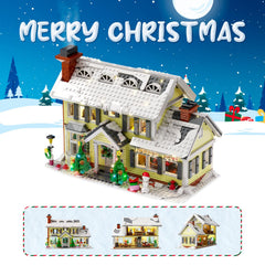 MYFUNTOY Christmas Village lit windows detail for warm family gatherings.