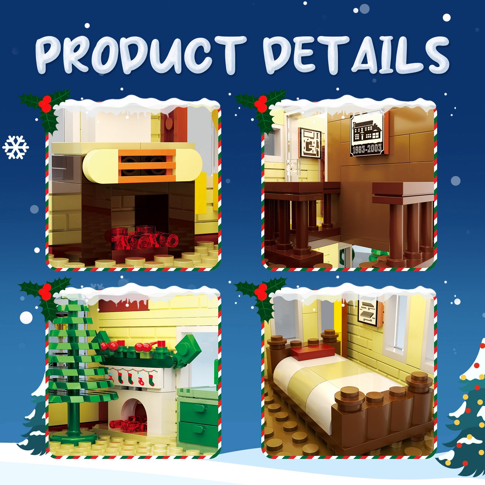 MYFUNTOY Christmas house decorations tree wreath shows festive accents and holiday charm.