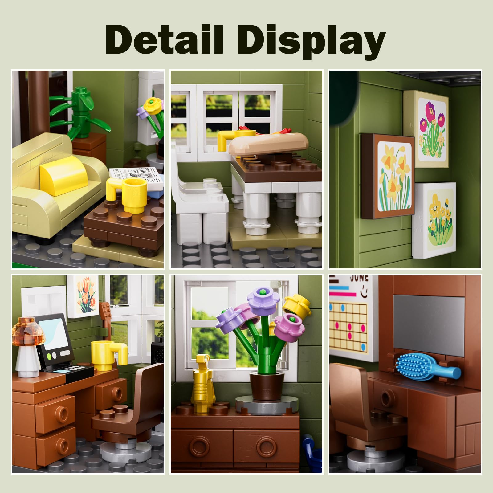 MYFUNTOY Dunphys House arches and large windows for authentic TV-inspired feel
