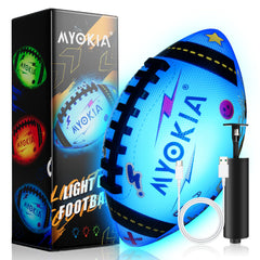 MYOKIA light-up football glows with RGB LEDs for vivid night play