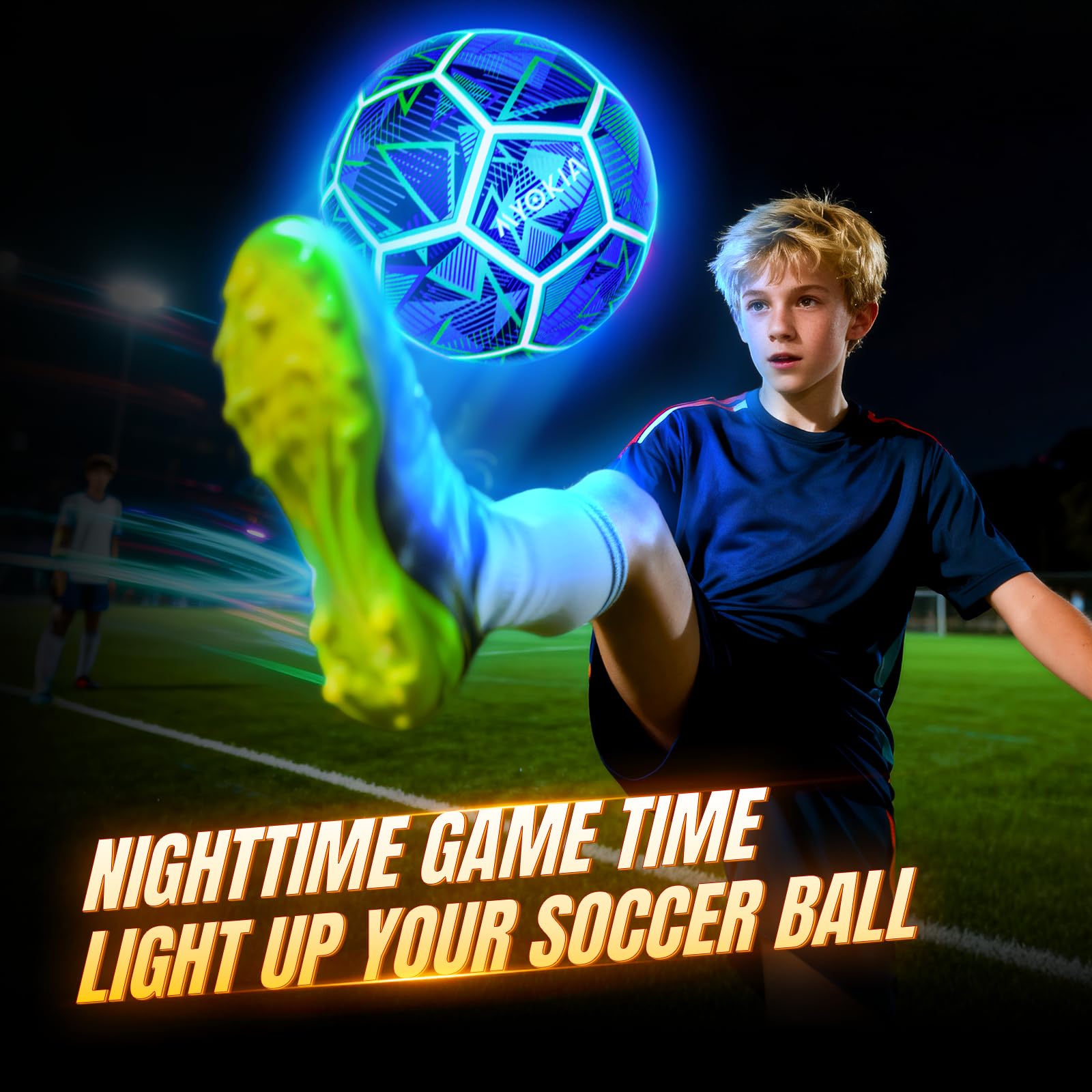 MYOKIA glow ball durable rubber construction for safe outdoor use