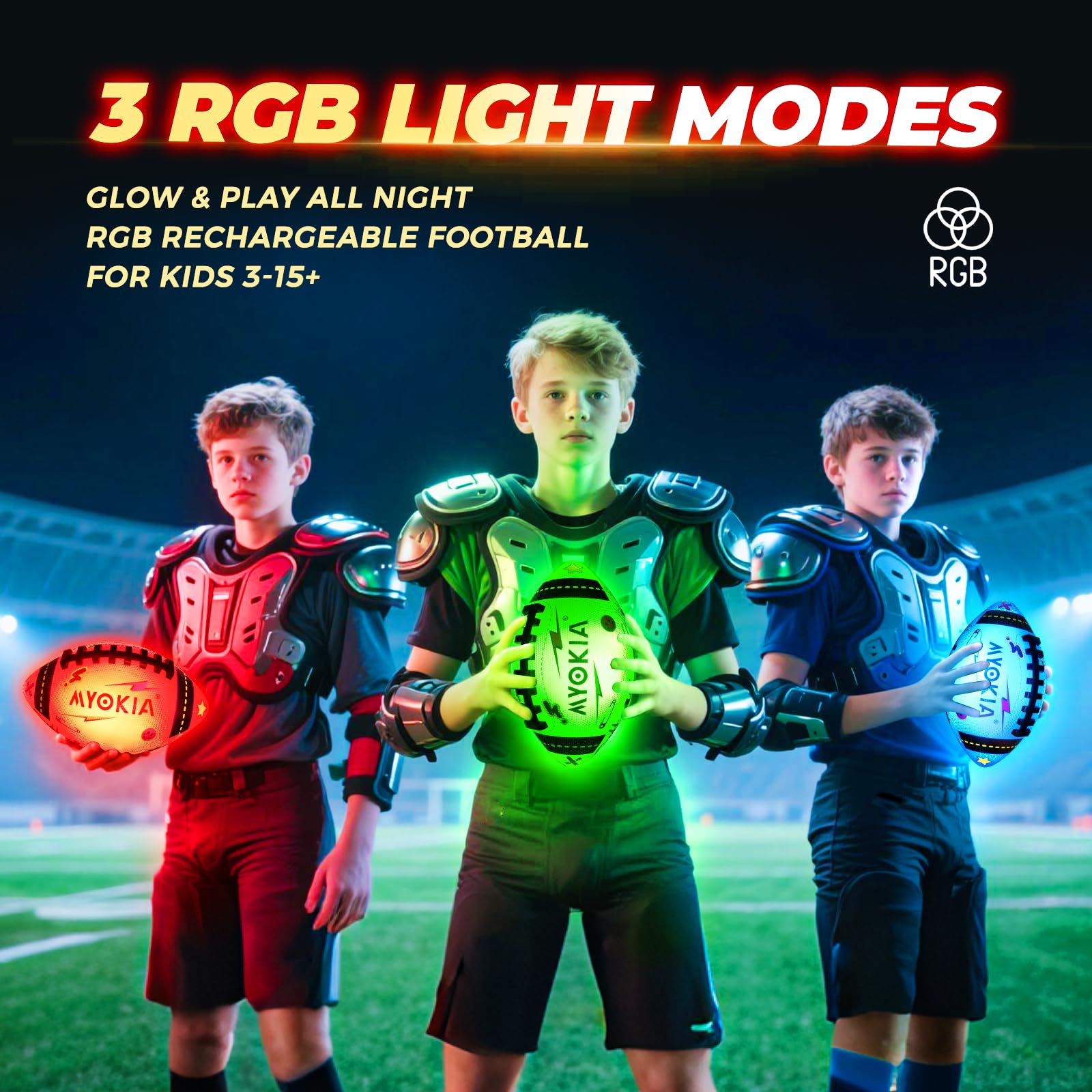 MYOKIA USB-rechargeable football offers extended play after charging