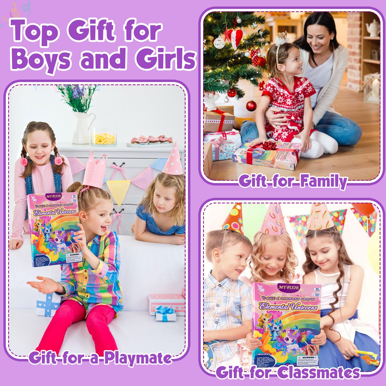 MyPixie Poke Art Kit kids decorate and display finished art.