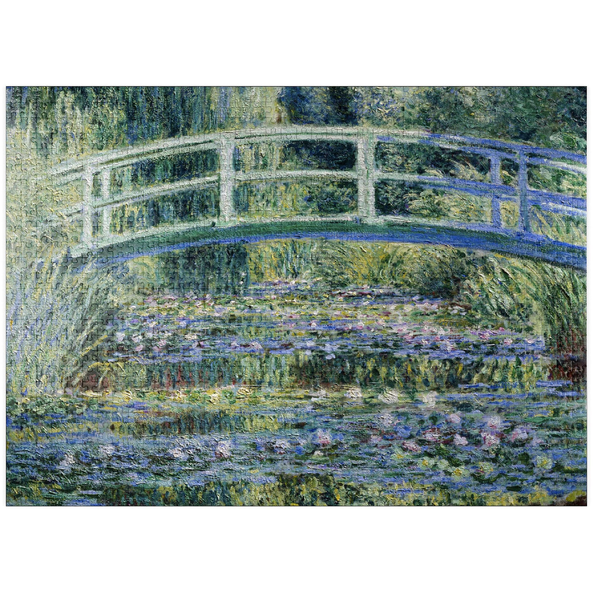 MyPuzzle Claude Monet Water Lilies Bridge puzzle box with premium, precision-cut pieces for adults.