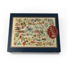 MyPuzzle Fleurs blue puzzle cardboard thick construction supports durable solving sessions.