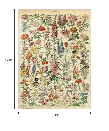 MyPuzzle Fleurs made in USA label emphasizes quality craftsmanship behind the puzzle.