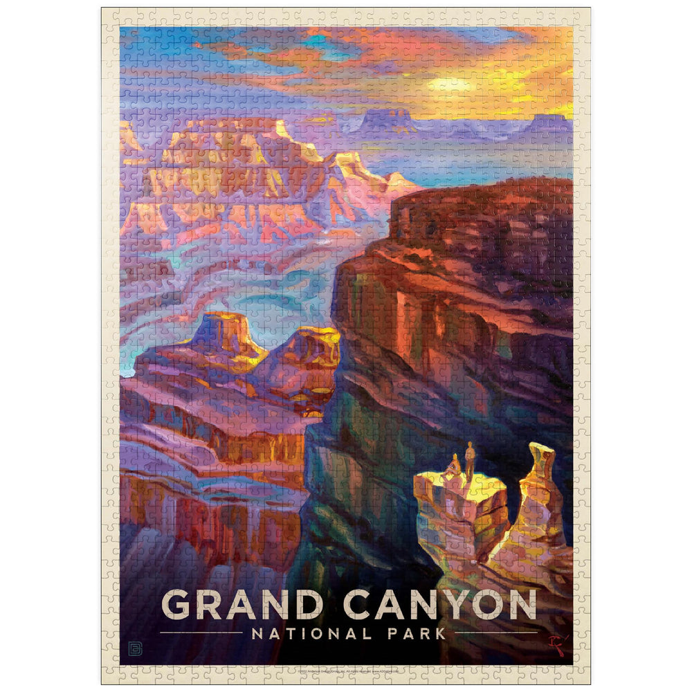 MyPuzzle Grand Canyon Sunset 1000-piece puzzle with vibrant colors for adults.
