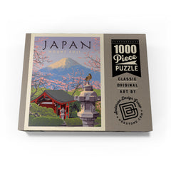 MyPuzzle Japan Mount Fuji poster on blue premium cardboard for durability.