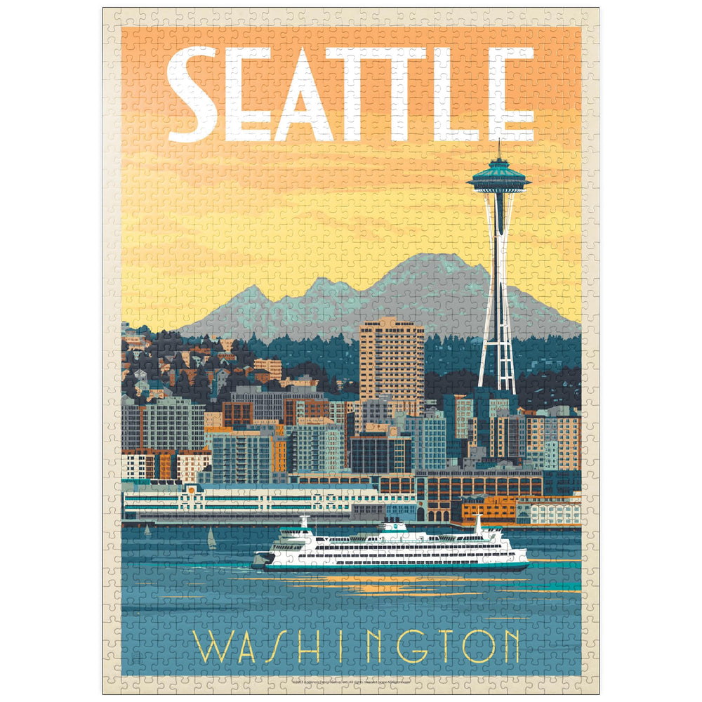 MyPuzzle Seattle Washington Ferry Poster offers a vibrant 1000-piece challenge for cozy evenings.