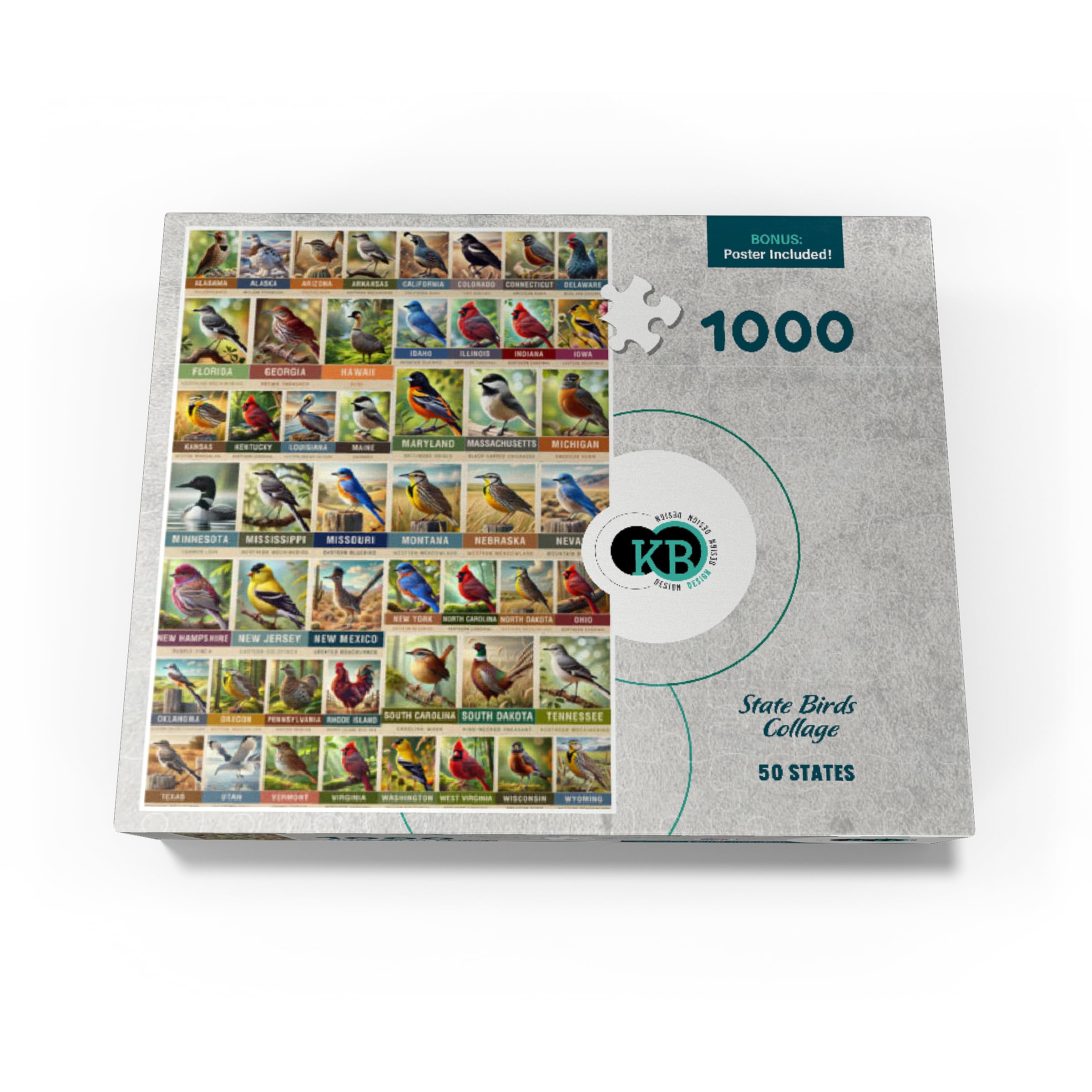 MyPuzzle State Birds collage image 4 revealing USA-made craftsmanship and quality.