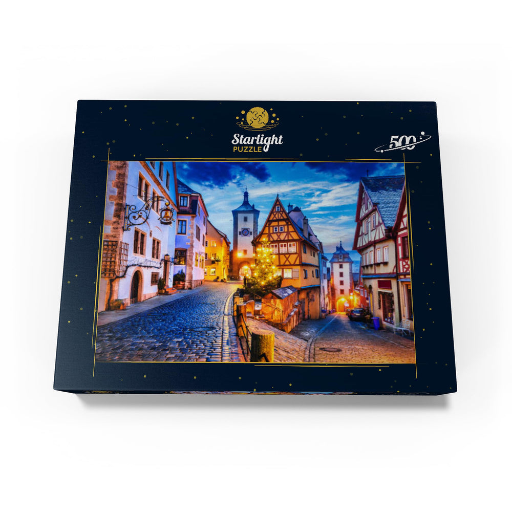 MyPuzzle Twilight sky over Rothenburg: calm puzzle session with scenic glow.