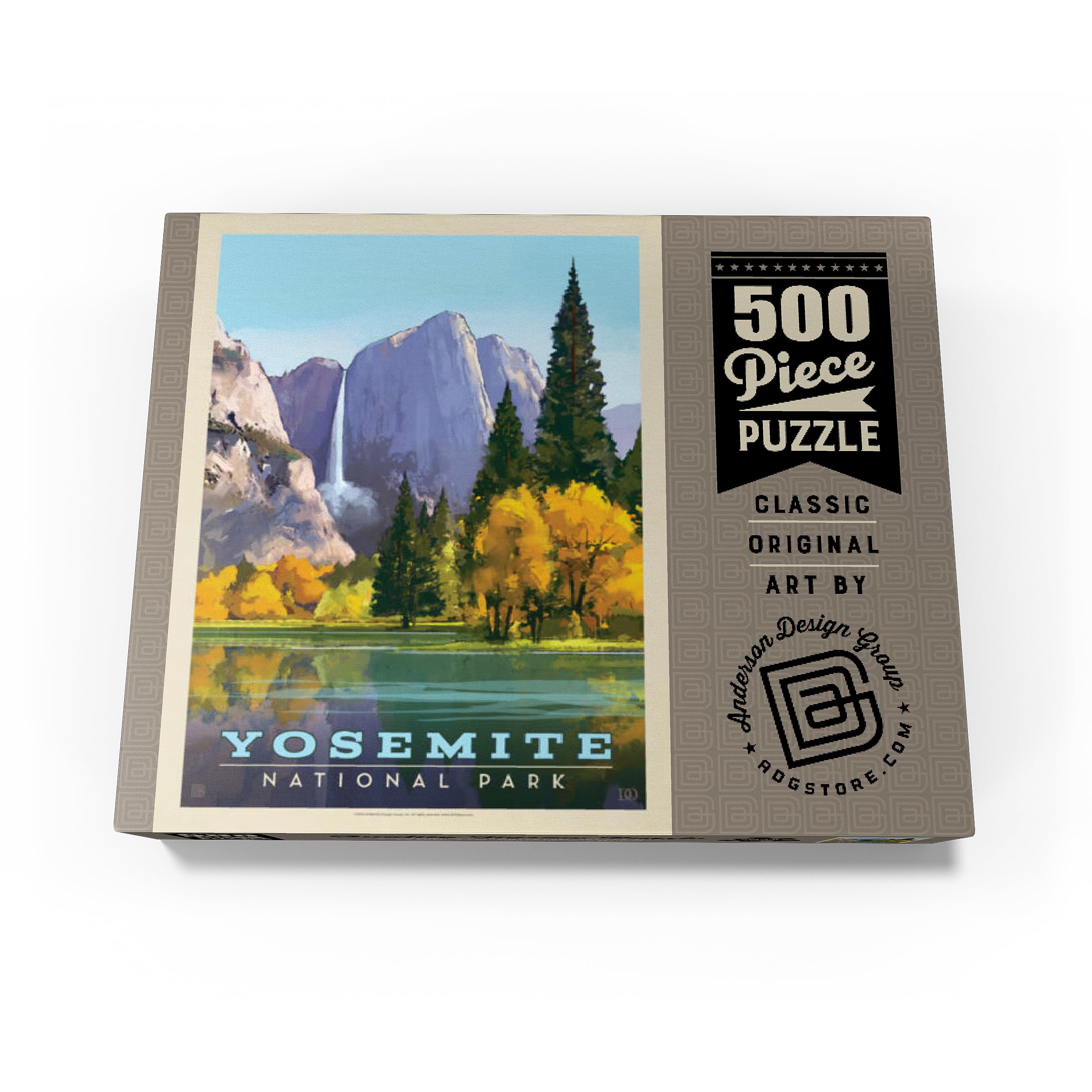 MyPuzzle Yosemite Golden Vista solved on table demonstrates family-friendly project with rewarding reveal.