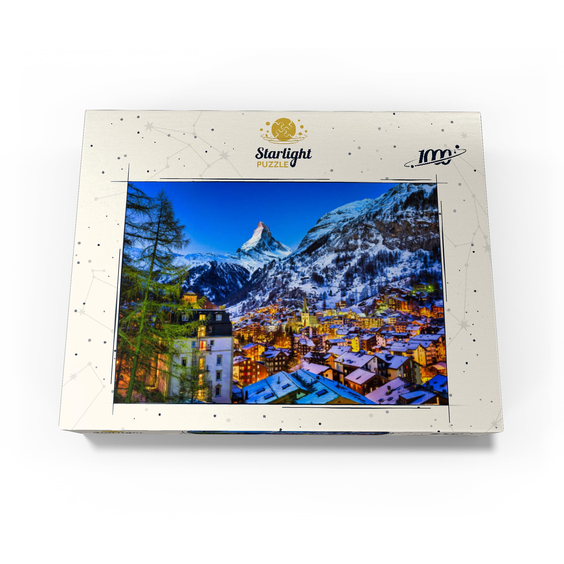MyPuzzle Zermatt Matterhorn 1000-piece count emphasizes a satisfying challenge.
