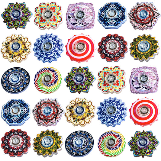 MYREQIA fidget spinner eight-pack with colorful translucent bodies for focus and fun