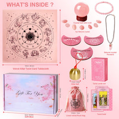 Myripoly pink crystal scrying ball with stand for decorative divination.