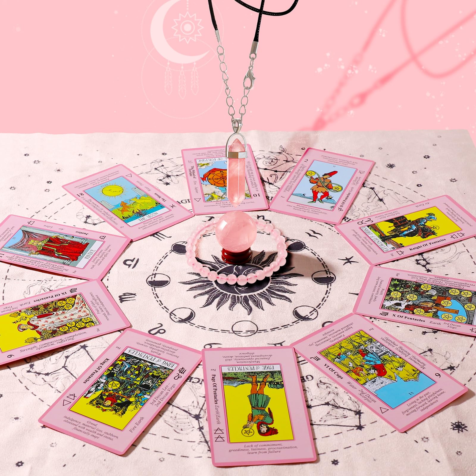Myripoly pink pendulum adds precise timing to readings.