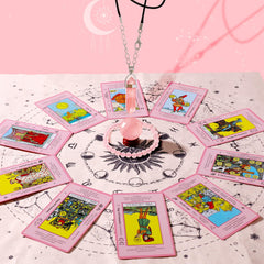 Myripoly pink pendulum adds precise timing to readings.