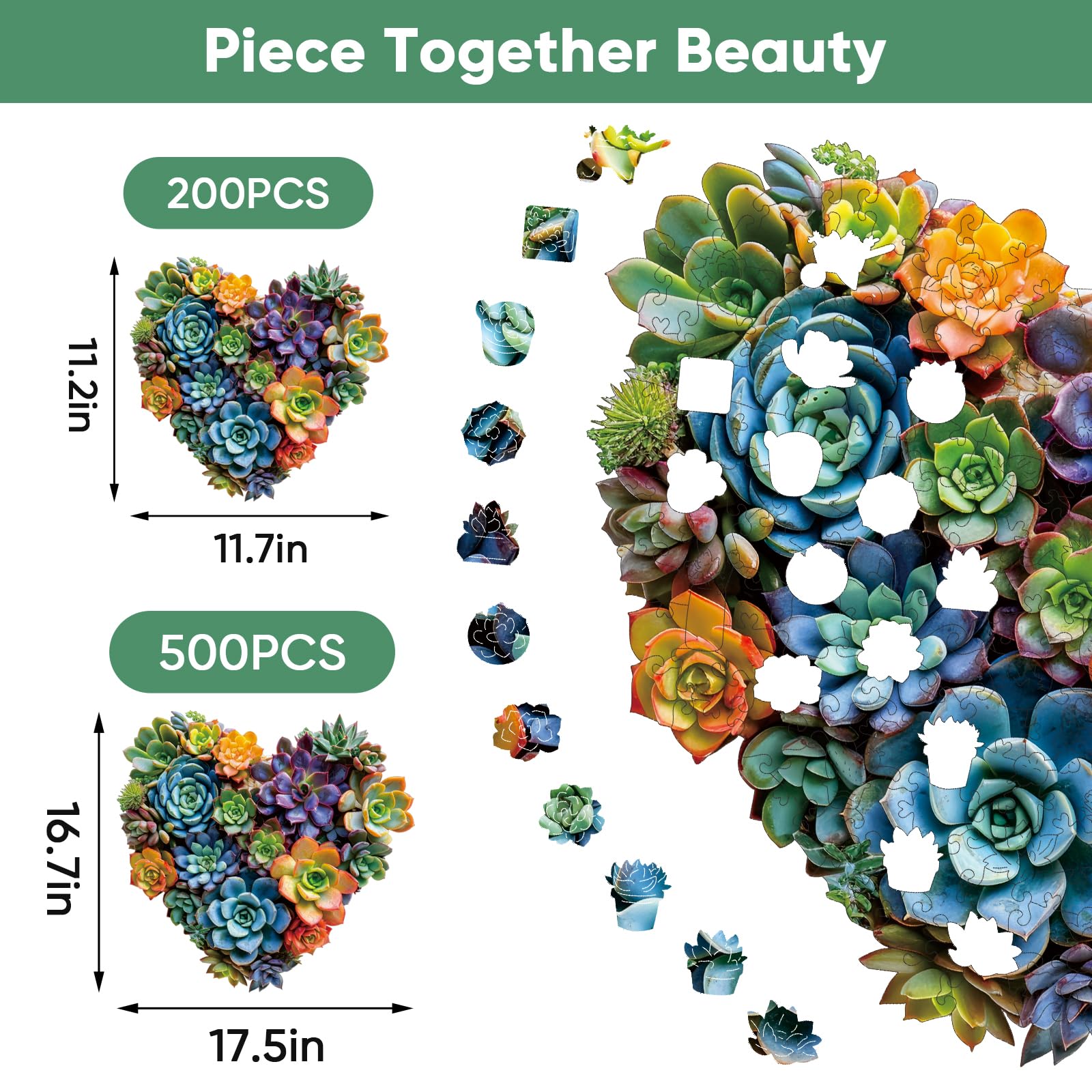 Mys Aurora hand-painted art on puzzle pieces for premium visual appeal