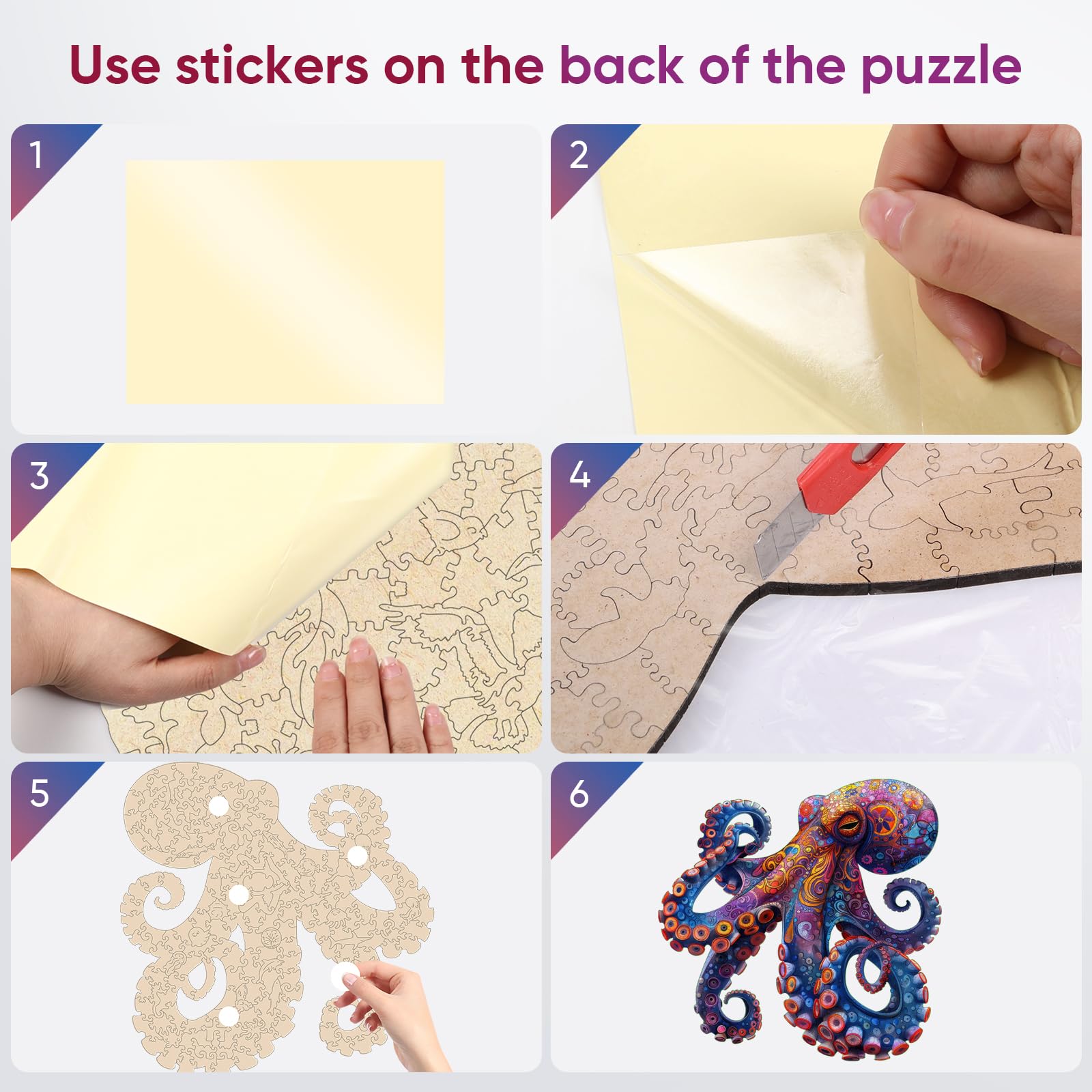 Mys Aurora Puzzle sticker included helps reference and guide the solve