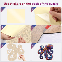 Mys Aurora Puzzle sticker included helps reference and guide the solve