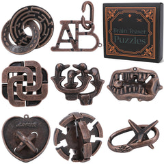 Mytothfy brain teaser puzzles collection: eight pieces for varied challenges and brain exercise.