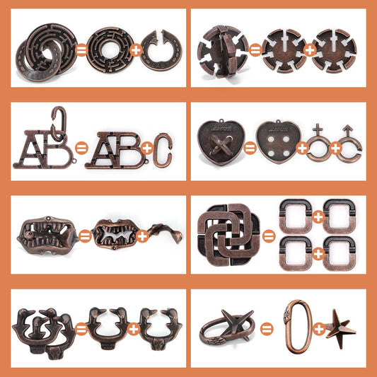 Mytothfy interlocking 3D puzzle: durable metal design for engaging spatial reasoning.