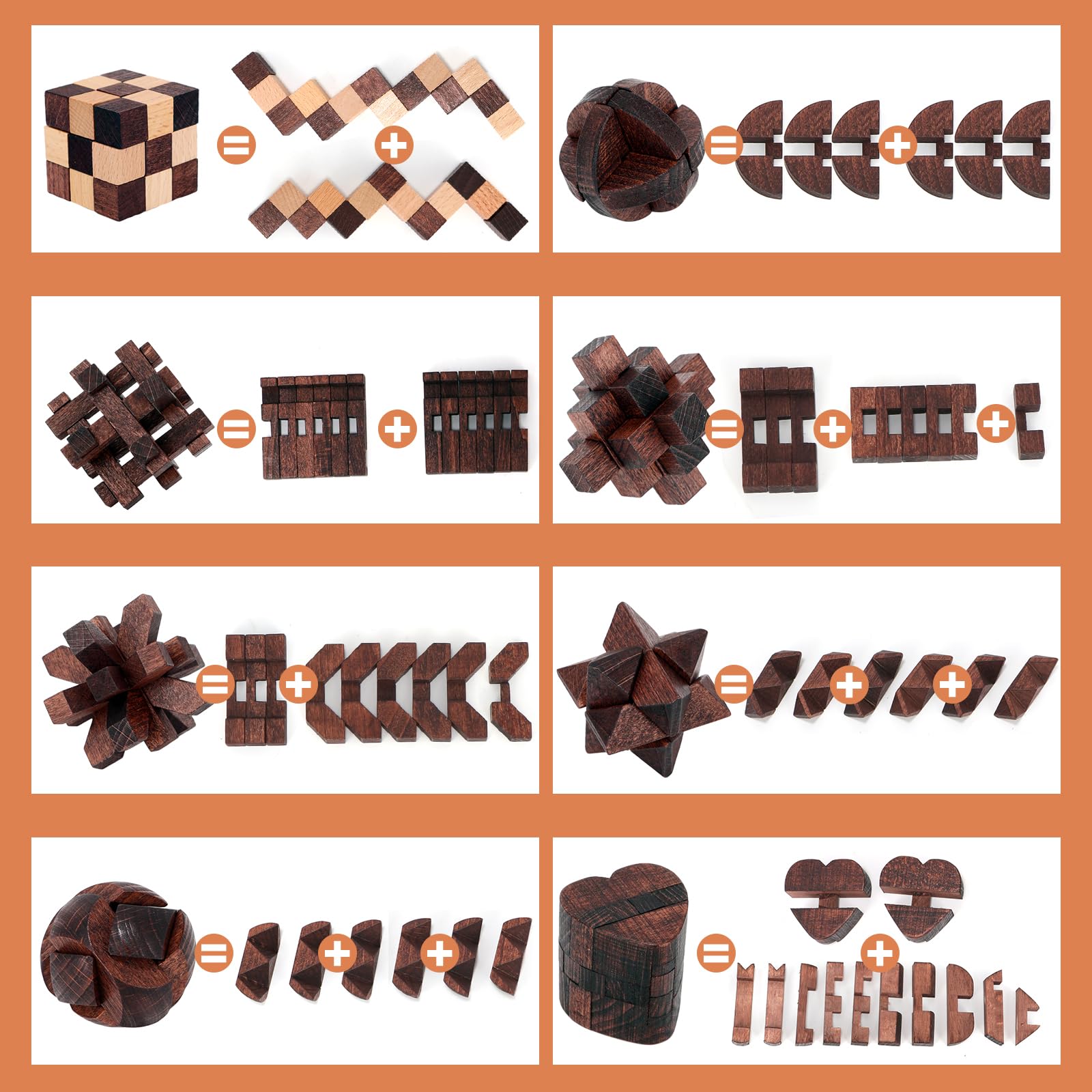 Mytothfy interlocking 3D puzzles with varied difficulty boost mental agility.