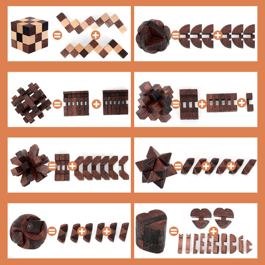 Mytothfy interlocking 3D puzzles with varied difficulty boost mental agility.