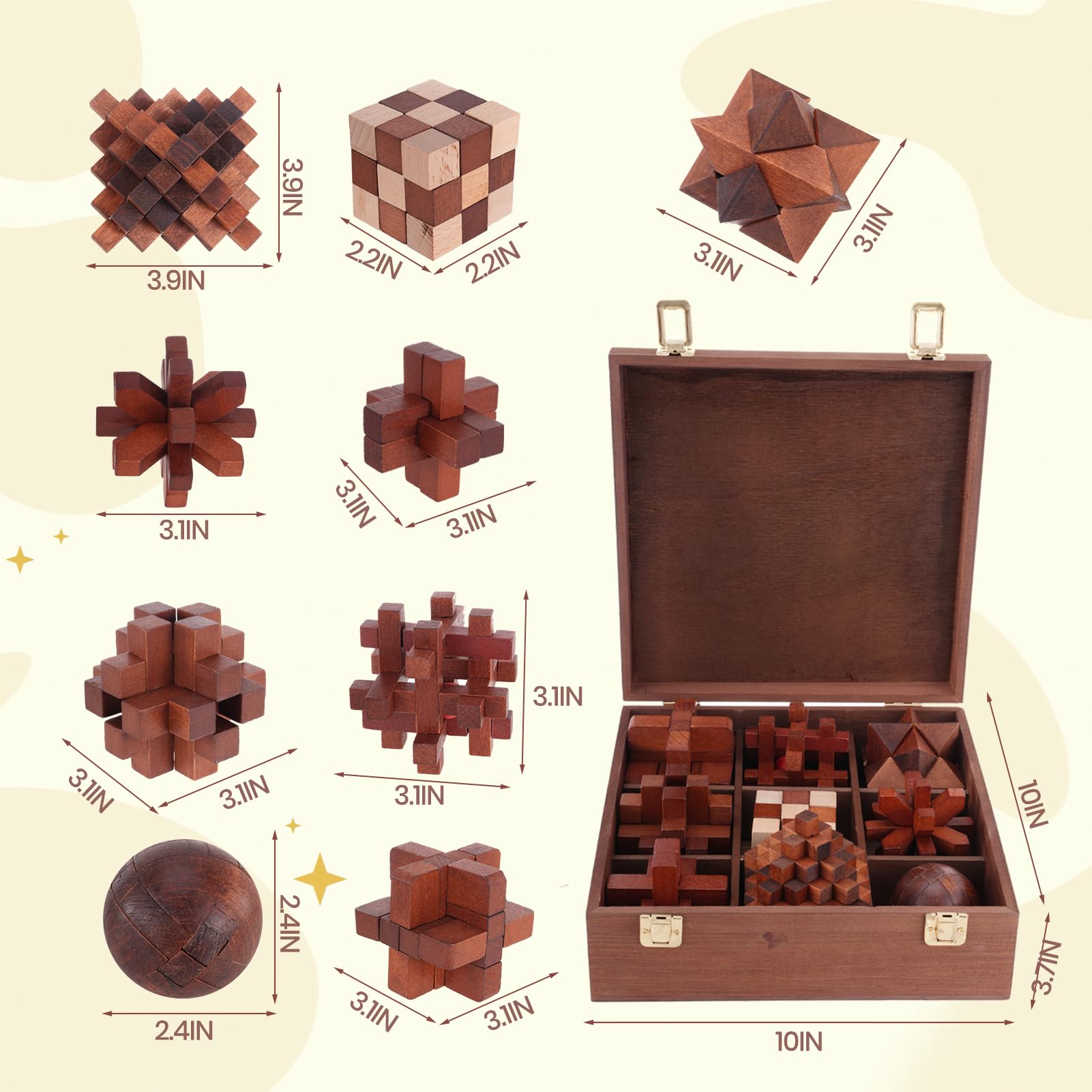Mytothfy interlocking puzzle pieces form a compact challenge to sharpen spatial skills.