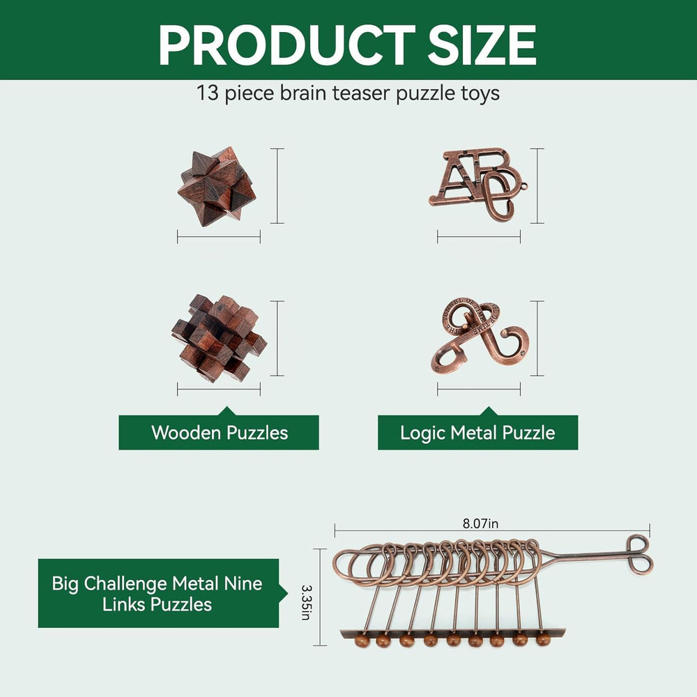 Mytothfy high-quality wood and stainless steel materials for durable puzzles.