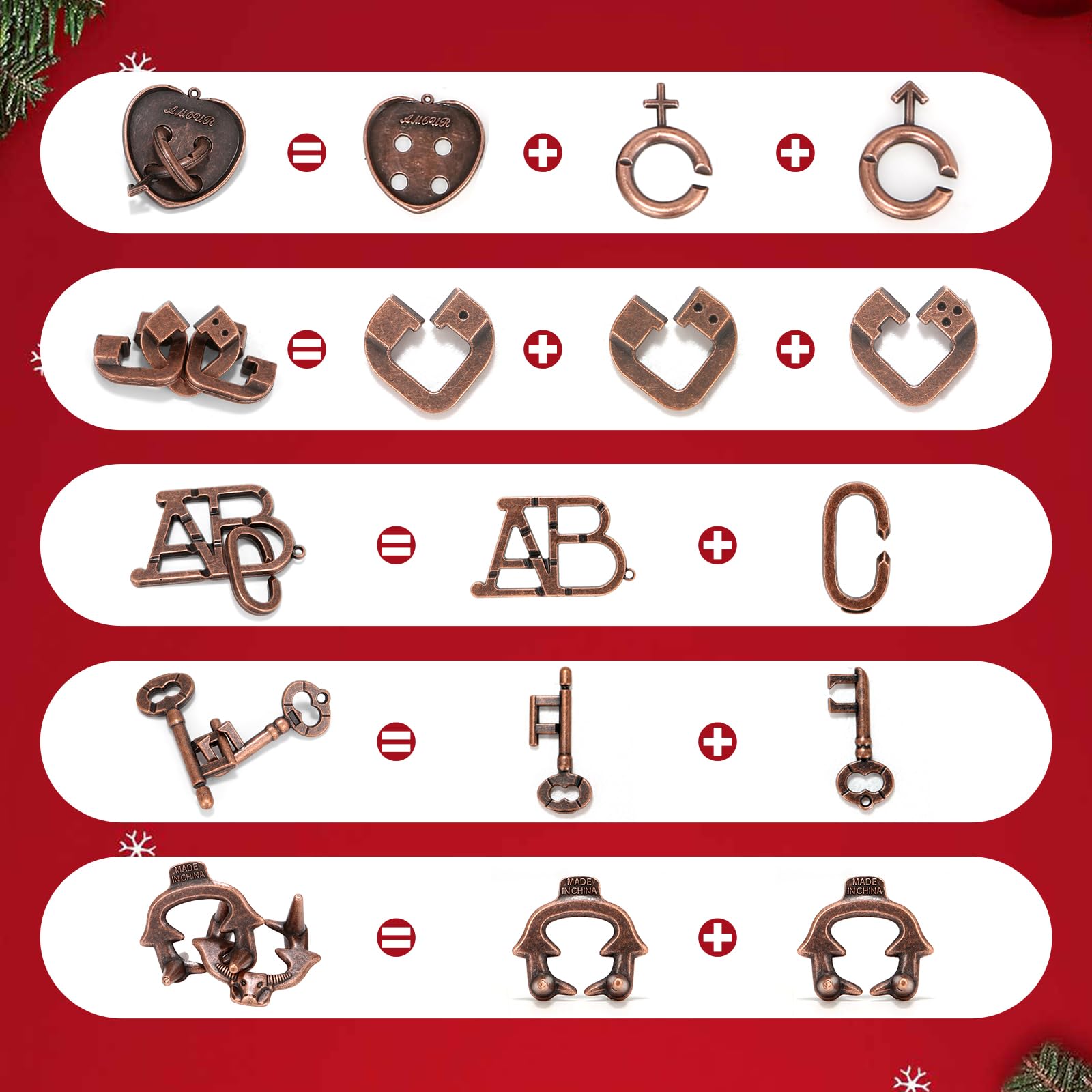 Mytothfy wooden interlocking puzzles collection for hands-on logic practice.