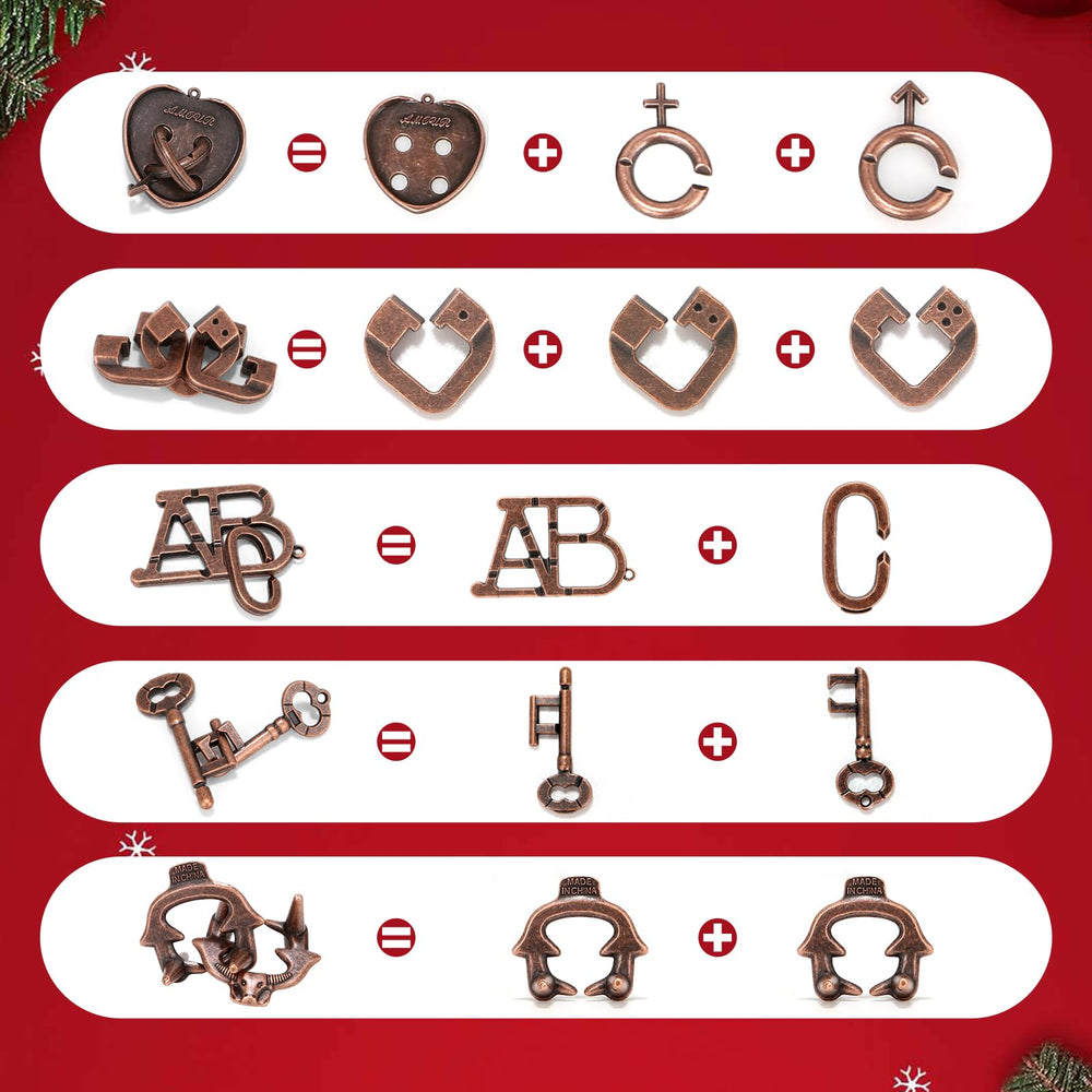 Mytothfy wooden interlocking puzzles collection for hands-on logic practice.
