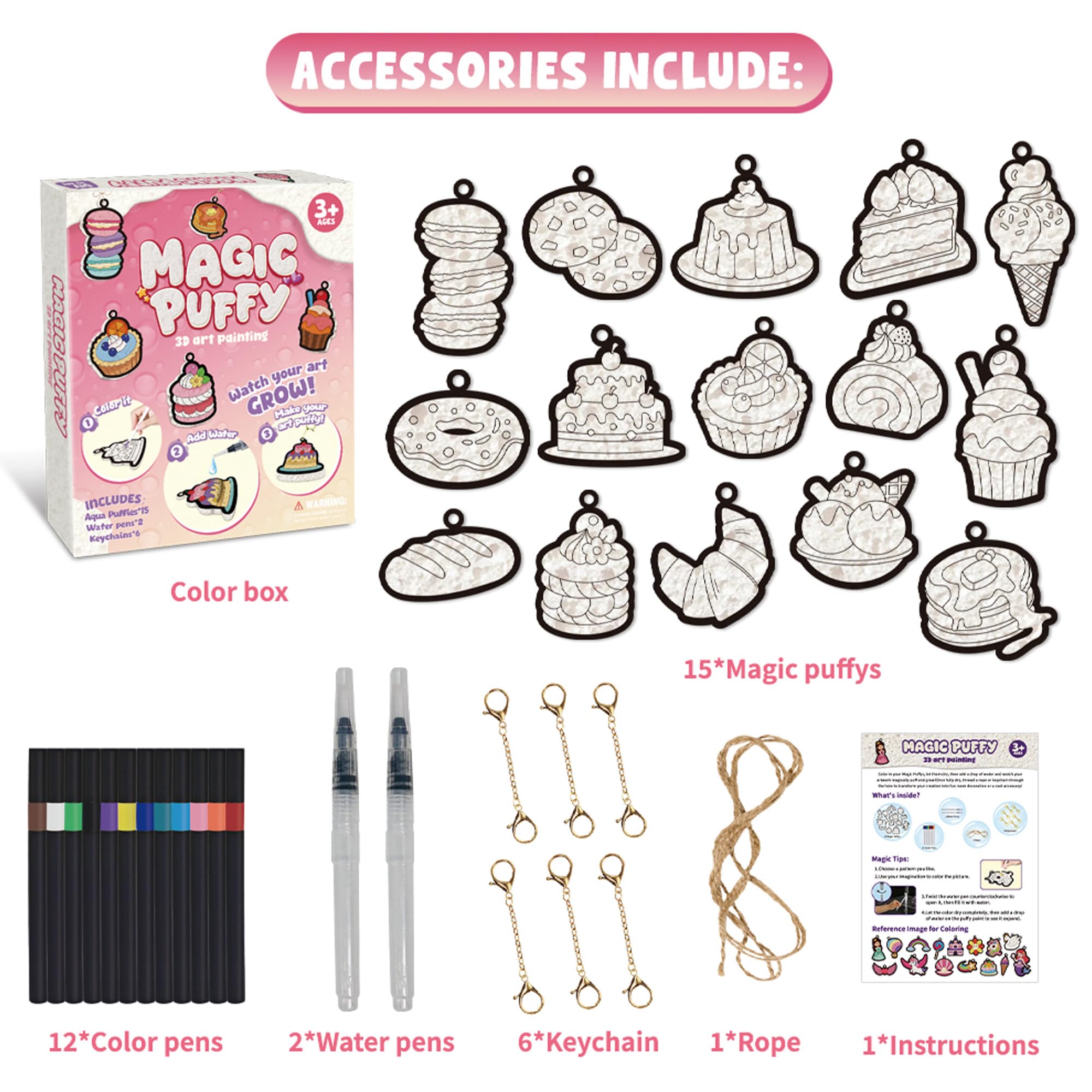 MZYTOZA Aqua Puffs 3D unicorn designs invite imaginative art.
