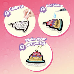 MZYTOZA Aqua Puffs after-water puff creates cute 3D shapes to display.