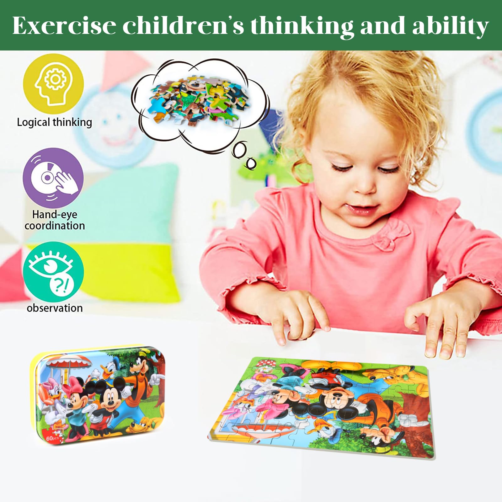 A child hand places a puzzle piece during playtime with MZZOTOY.