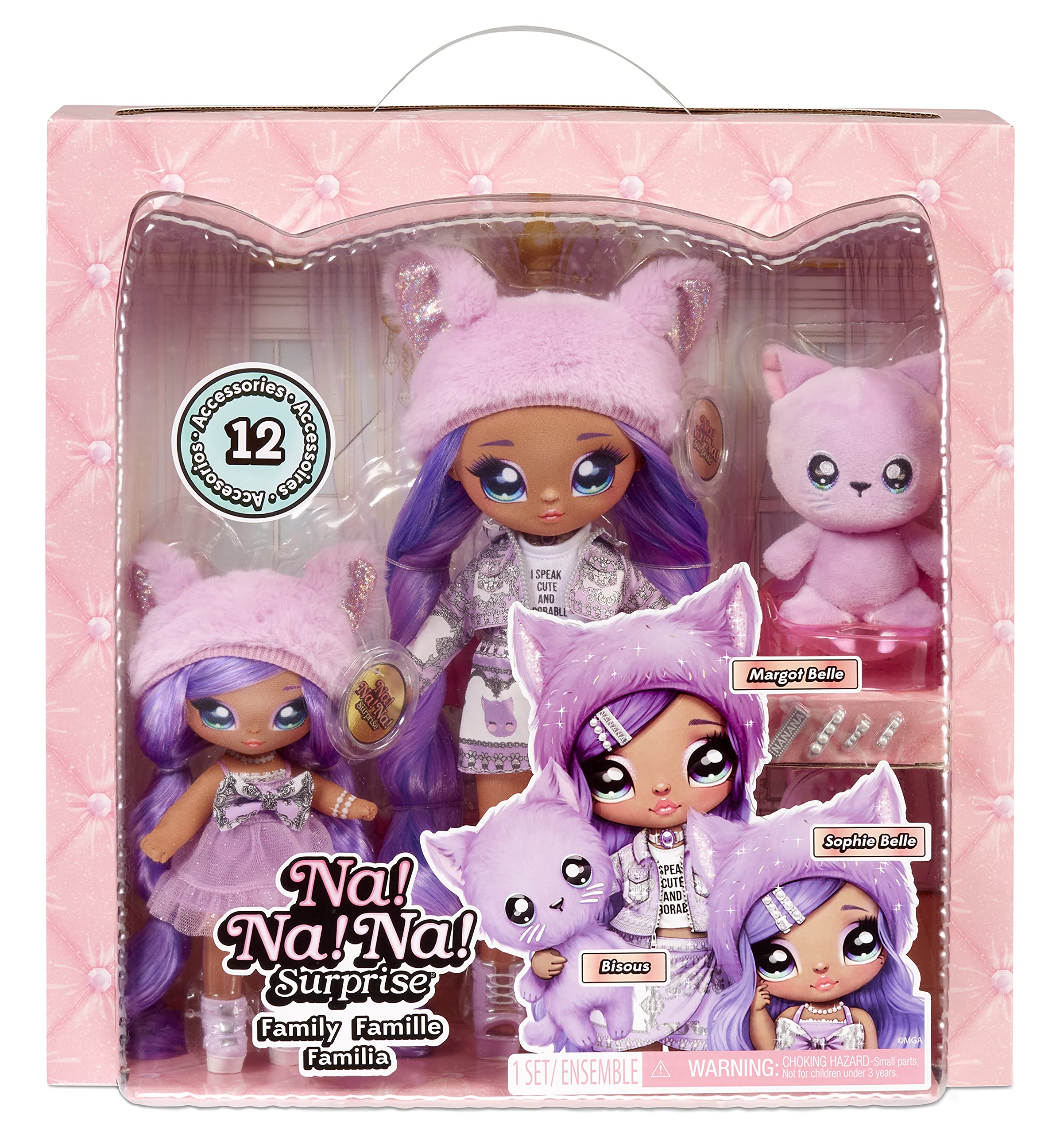 Na Na Na Surprise Lavender Kitty Family gift packaging ready for unboxing