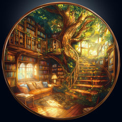 NABYSHOP round-puzzle-artwork for adults with energizing colors and precise interlocking pieces.