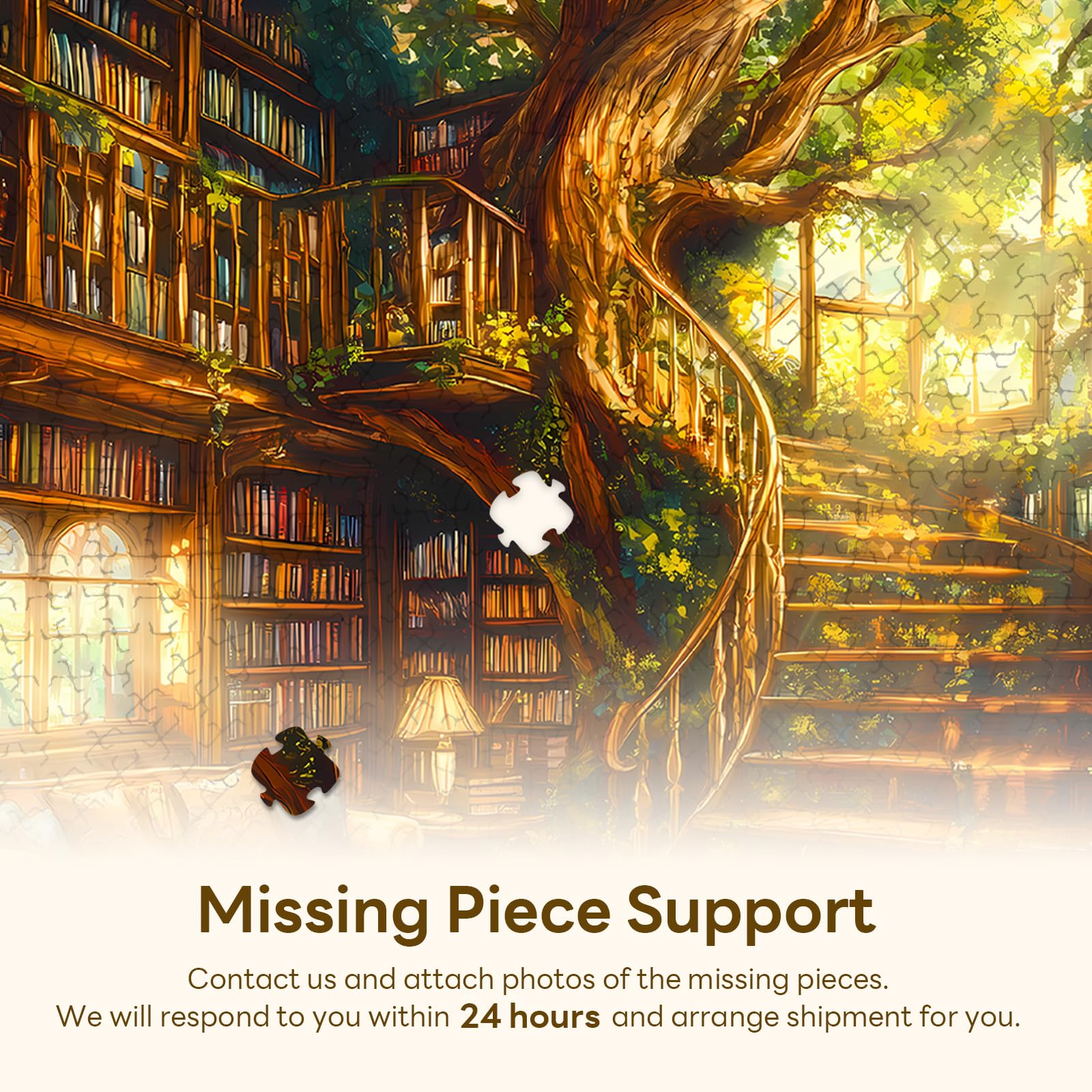 NABYSHOP round-puzzle-bookstore-theme suits calm reading corners.